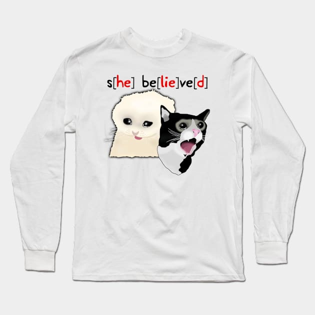 14 Year Old Girl Sbeve Cat Meme Long Sleeve T-Shirt by Barnyardy